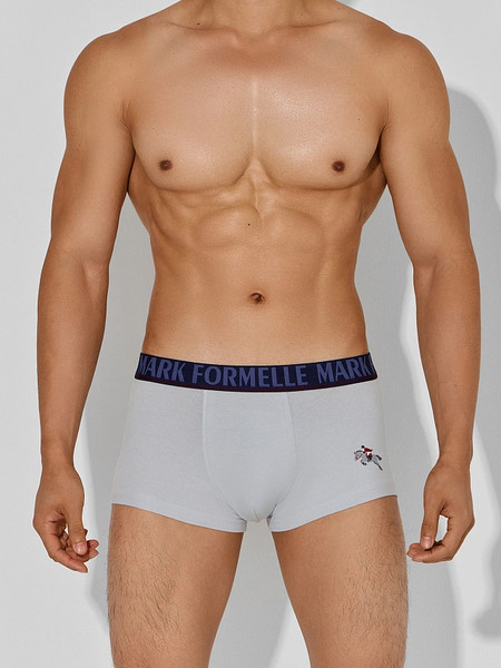 Изображение товара Комплект мужских трусов Mark Formelle 411188-2 (р.98-108, светло-серый/лошади на темно-синем)