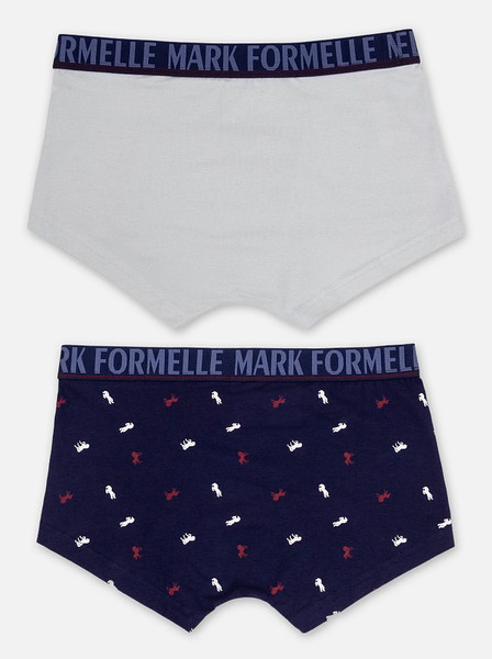 Изображение товара Комплект мужских трусов Mark Formelle 411188-2 (р.102-112, светло-серый/лошади на темно-синем)