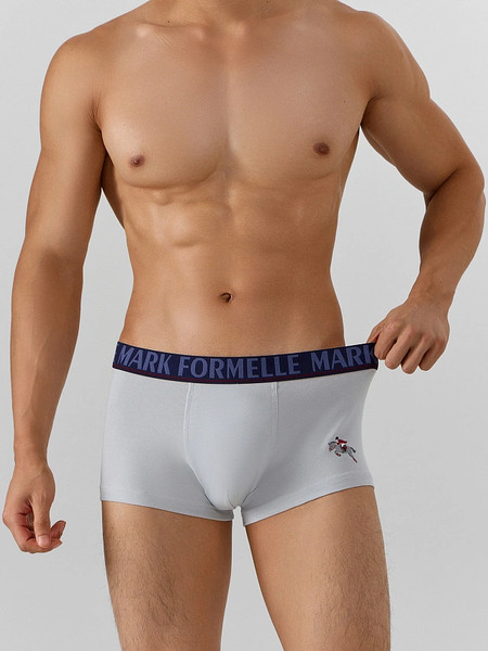Изображение товара Комплект мужских трусов Mark Formelle 411188-2 (р.102-112, светло-серый/лошади на темно-синем)