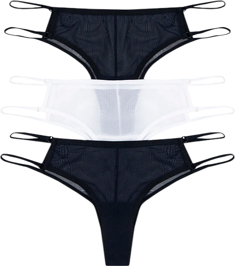 Изображение товара Комплект женских трусов Mark Formelle 412438-3 (р.98, черный/белый/черный)