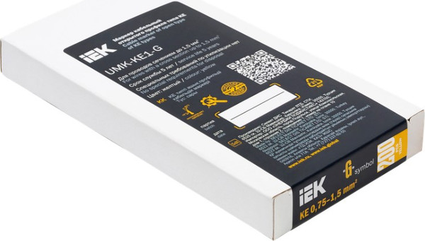 Изображение товара Маркер кабельный IEK KE 0.75-1.5мм2 "G" / UMK-KE1-G (200шт)