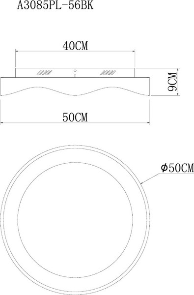 Изображение товара Потолочный светильник Arte Lamp A3085PL-56BK