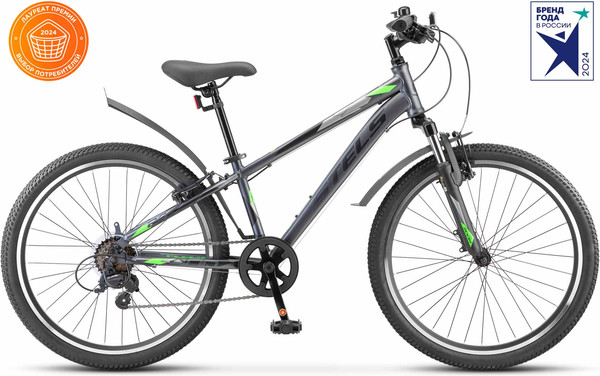 Изображение товара Велосипед STELS Turbo 400 V (12, темно-серый/зеленый, разобранный, в коробке)