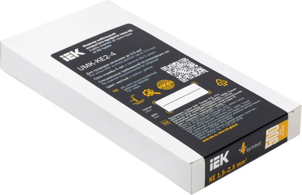 Изображение товара Маркер кабельный IEK KE 1.5-2.5мм2 "4" / UMK-KE2-4 (500шт)