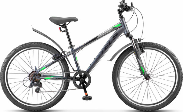 Изображение товара Велосипед STELS Turbo 400 V (12, темно-серый/зеленый, разобранный, в коробке)