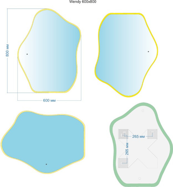 Изображение товара Зеркало Silver Mirrors Wendy Gold-ТХ 60x80 / LED-00003113