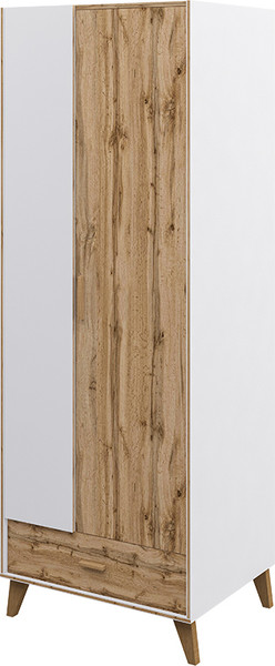 Изображение товара Шкаф ELVA Нодо NEM01HP-2D1S-800/620/2000 (01) (дуб вотан/белый)