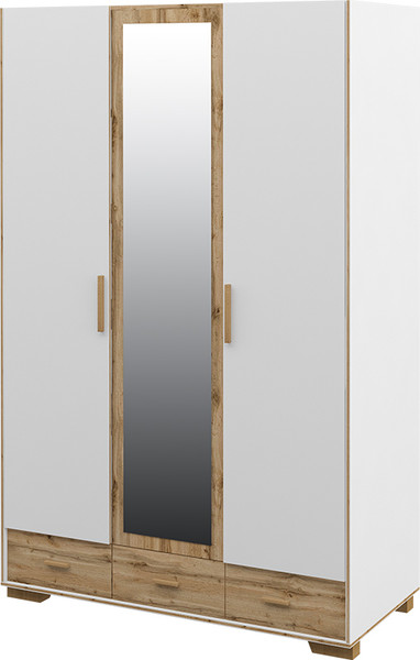 Изображение товара Шкаф ELVA Нодо NEM01HP-2D1Z3S-1420/620/2200 (01) (дуб вотан/белый)