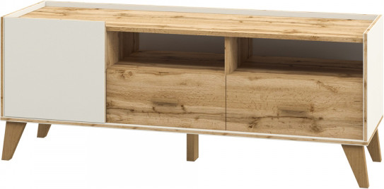 Изображение товара Тумба ELVA Нодо NEM01T-1D2S-1250/400/550 (01) (дуб вотан/белый)