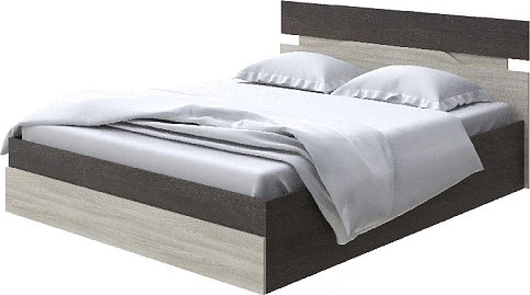 Изображение товара Двуспальная кровать Proson Milton с ПМ 160x200 (дуб кантербери/ясень шимо светлый)