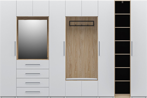 Изображение товара Шкаф-пенал ELVA Брис NEM02HS-1D-400/580/2400 (11) (белый)