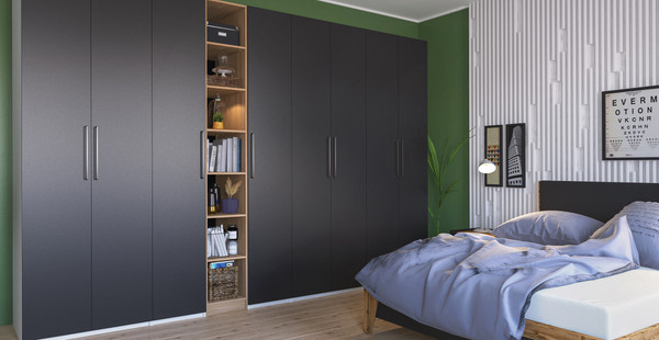 Изображение товара Стеллаж ELVA Брис NEM02HS-400/580/2400 (15) (дуб прованс)