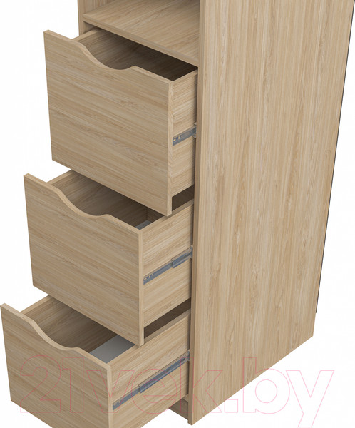 Изображение товара Стеллаж ELVA Брис NEM02HS-3S-400/600/2400 (15) (дуб прованс)