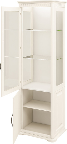 Изображение товара Шкаф с витриной ELVA Лазаро NEM03HS-1D1V-640/2000/480 (27) (крем)