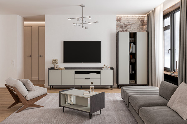 Изображение товара Журнальный столик ELVA Эссен NEM04SG-800/500/460 (29) (металл бруклин/лунный камень)