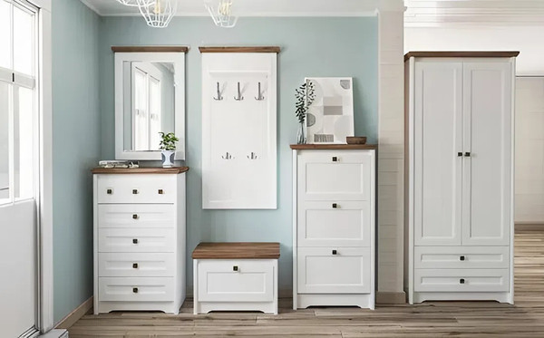 Изображение товара Зеркало ELVA Вилла NEM07ZW-640/50/960 (04) (белый/дуб стирлинг)