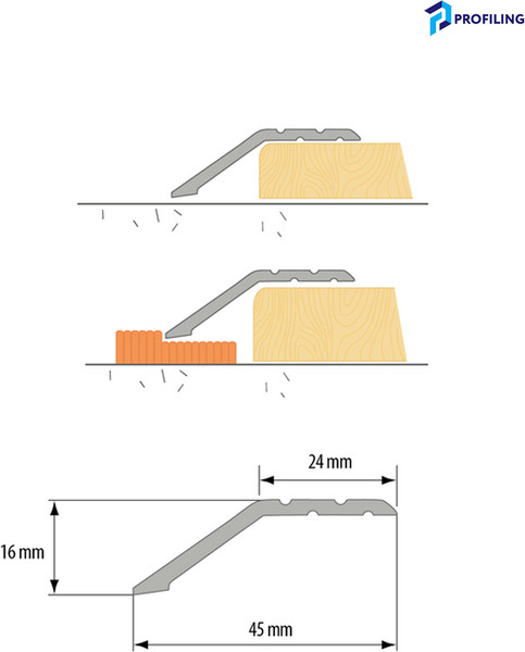 Изображение товара Порог Profiling LPS-45 (0.9м, серебристый)