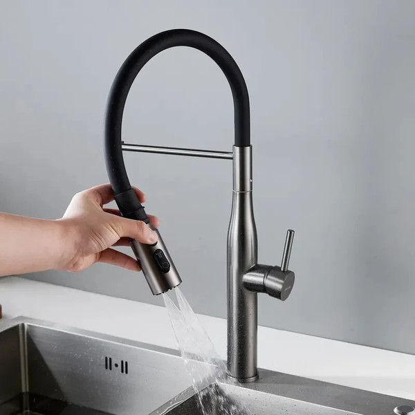 Изображение товара Смеситель Shevanik S123T-3 (оружейная сталь)