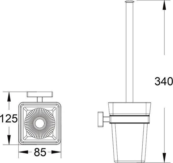 Изображение товара Ершик для унитаза Shevanik SG5600H (черный)