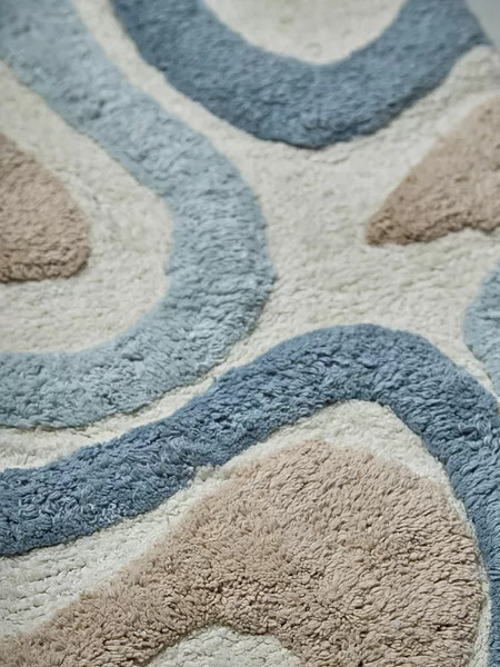 Изображение товара Коврик для ванной Tkano Ethnic Tkano Flow / TK25-BM0002 (серо-синий)