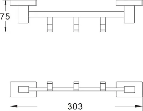 Изображение товара Крючок для ванной Shevanik SG5631T (графит)