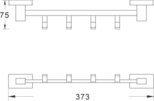 Изображение товара Крючок для ванной Shevanik SG5641T (оружейная сталь)