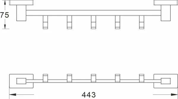 Изображение товара Крючок для ванной Shevanik SG5651H (черный)