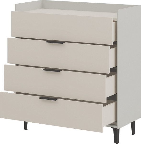 Изображение товара Комод ELVA Эссен NEM04T-4S-930/400/1020 (30) (лунный камень/персидский жемчуг)