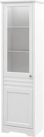 Изображение товара Шкаф-пенал с витриной ELVA Риволо NEM05HS-1D1V-600/400/2050 (35) (белый)