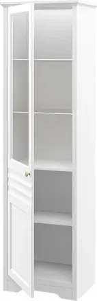 Изображение товара Шкаф-пенал с витриной ELVA Риволо NEM05HS-1D1V-600/400/2050 (35) (белый)