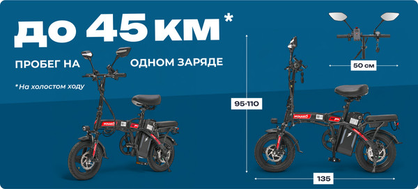 Изображение товара Электровелосипед Minako F7 (черный)