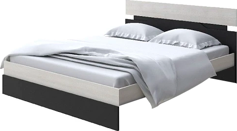 Изображение товара Полуторная кровать Proson Milton 120x200 (дуб шамони светлый 124/черный)