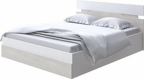 Изображение товара Полуторная кровать Proson Milton с ПМ 120x200 (белый/дуб шамони светлый 124)
