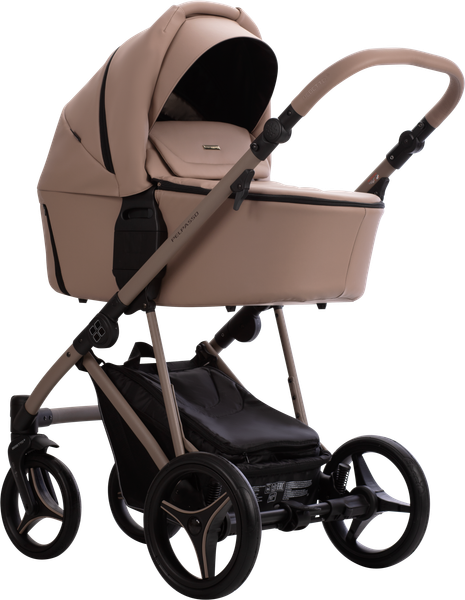Изображение товара Детская универсальная коляска Bebetto Pelpasso 2в1 Pro (01 Kaszmir, бежевая кожа)