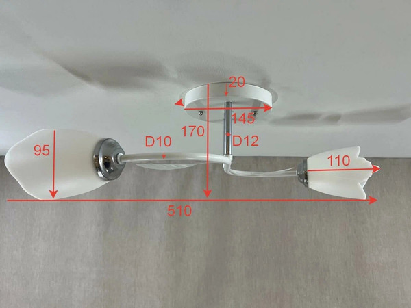 Изображение товара Потолочный светильник Lumix 1011/2 (белый/хром)