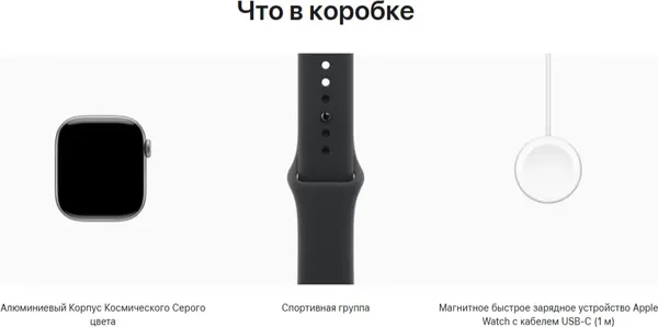 Изображение товара Умные часы Apple Watch Series 11 GPS 42mm / MEQX4 (космический серый/черный спортивный ремешок M/L)