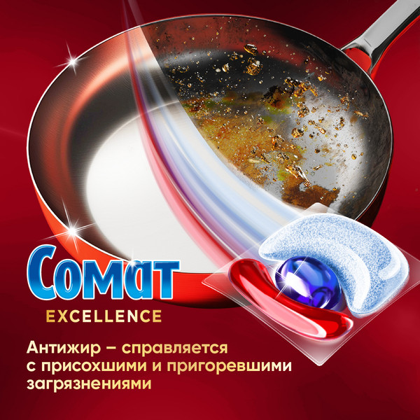 Изображение товара Капсулы для посудомоечных машин Сомат Экселленс (60шт)