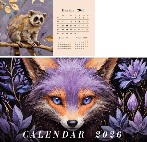 Изображение товара Календарь настольный Listoff Лисичка. 2026 год / КДС62604