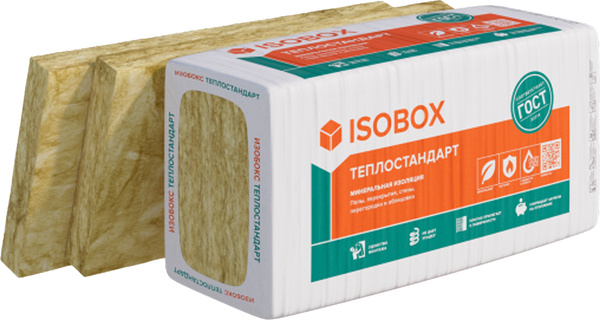 Минеральная вата Isobox 40 P Теплостандарт 1200-610-100 / 122300 — фото 5