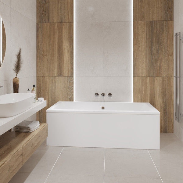 Изображение товара Ванна акриловая Lauter Oasis 165 / 21203065 (с ножками и сифоном 21Y32002 белый)