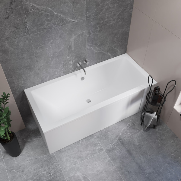 Изображение товара Ванна акриловая Lauter Oasis 165 / 21203065 (с ножками и сифоном 21Y32002 белый)