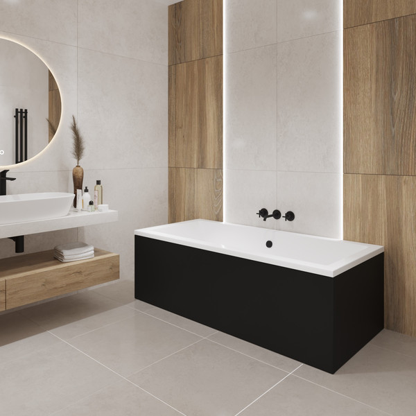 Изображение товара Ванна акриловая Lauter Oasis 165 / 21203065 (с ножками и сифоном 21Y32002 белый)