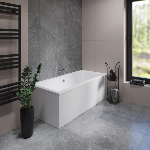 Изображение товара Ванна акриловая Lauter Oasis 165 / 21203065 (с ножками и сифоном 21Y32002 белый)