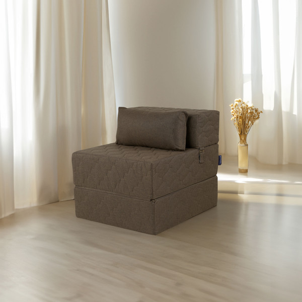 Изображение товара Бескаркасное кресло-кровать buyson BuyDream Тк. Laguna 233 202x70 (кофейный)