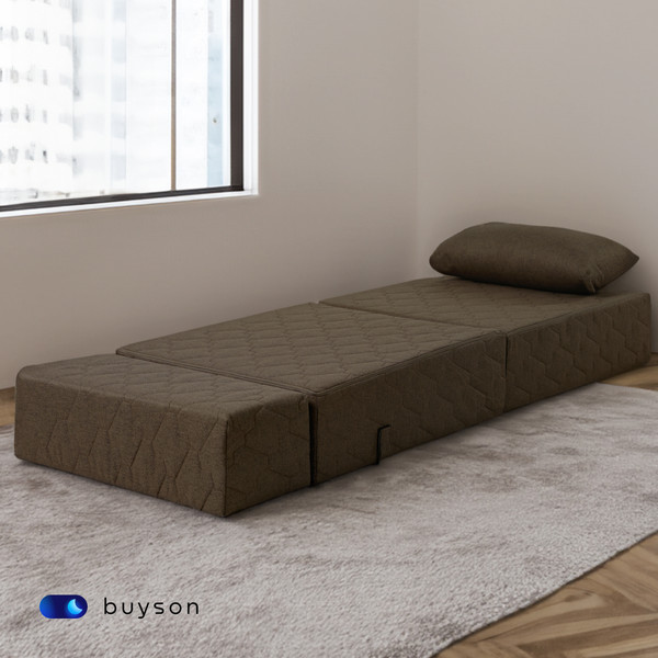 Изображение товара Бескаркасное кресло-кровать buyson BuyDream Тк. Laguna 233 202x70 (кофейный)