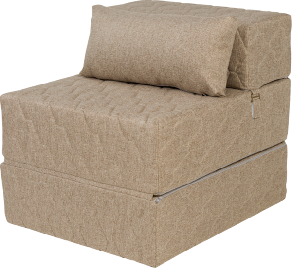 Изображение товара Бескаркасное кресло-кровать buyson BuyDream Тк. Madagaskar 02 202x70 (бежевый)