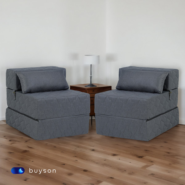 Изображение товара Бескаркасное кресло-кровать buyson BuyDream Тк. Laguna 997 202x70 (джинс)
