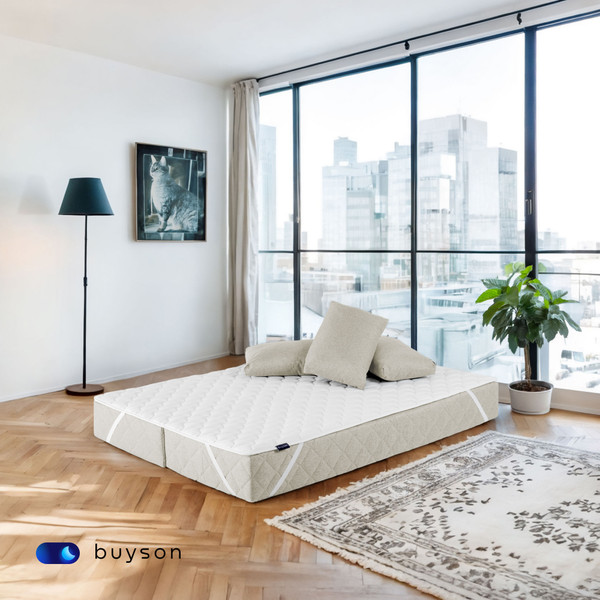 Изображение товара Бескаркасный диван buyson BuyHit Тк. Laguna 290 200x142 (бежевый)