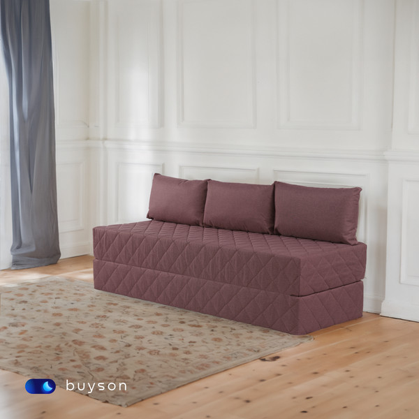 Изображение товара Бескаркасный диван buyson BuyHit Тк. Laguna 380 200x142 (бордовый)