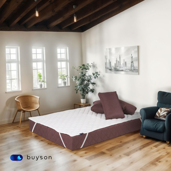 Изображение товара Бескаркасный диван buyson BuyHit Тк. Laguna 380 200x142 (бордовый)